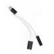 AUX Adapter 2in1 Type-C (male) to Type-C (female) / Jack 3.5mm (female) - Balts - USB-C austiņu izejas sadalītājs