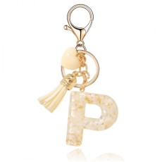 eCarla Pebbles Heart Key Ring - P Gold - Piekarināms aksesuārs / Somas piekariņš