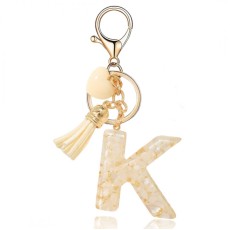 eCarla Pebbles Heart Key Ring - K Gold - Piekarināms aksesuārs / Somas piekariņš