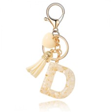 eCarla Pebbles Heart Key Ring - D Gold - Piekarināms aksesuārs / Somas piekariņš