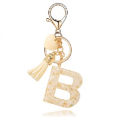 eCarla Pebbles Heart Key Ring - B Gold - Piekarināms aksesuārs / Somas piekariņš