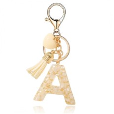 eCarla Pebbles Heart Key Ring - A Gold - Piekarināms aksesuārs / Somas piekariņš