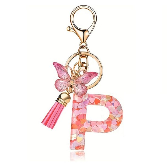 eCarla Butterfly Key Ring - P Pink - Piekarināms aksesuārs / Somas piekariņš