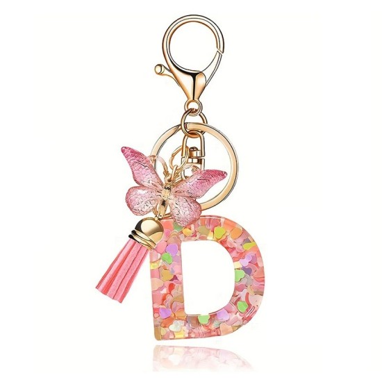 eCarla Butterfly Key Ring - D Pink - Piekarināms aksesuārs / Somas piekariņš