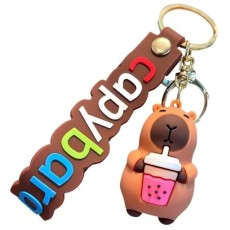 eCarla Capybara Silicone Keychain - Design 1 - Piekarināms aksesuārs / Somas piekariņš