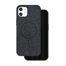 Glitter Thin Magsafe Back Case priekš Apple iPhone 16 Pro Max - Melns - silikona aizmugures apvalks / bampers-vāciņš