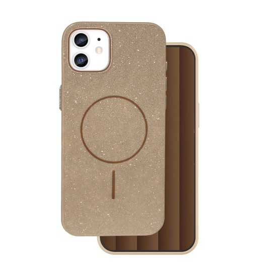 Glitter Thin Magsafe Back Case priekš Apple iPhone 16 Pro Max - Brūns - silikona aizmugures apvalks / bampers-vāciņš