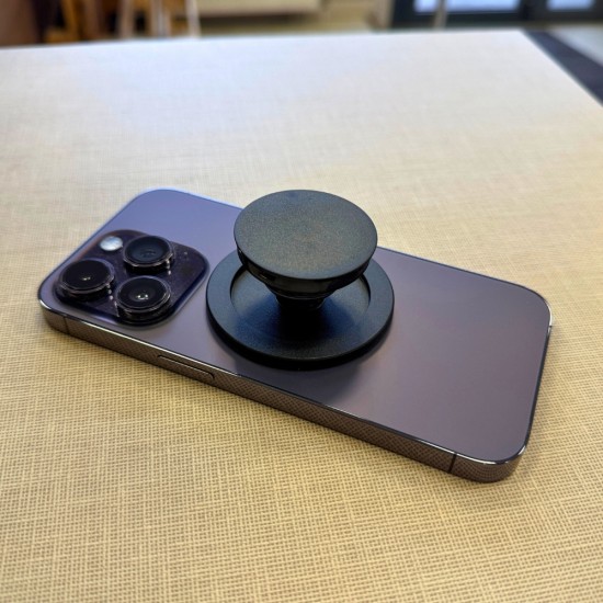 Air Bag Cell Phone Bracket Up Finger Grip Mount - MagSafe series_M Black - Universālais turētājs telefonam