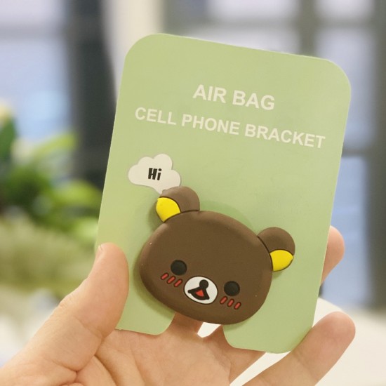 Phone Socket Cute Popping Up Finger Grip Mount - Silicone_N32 - Universālais turētājs telefonam
