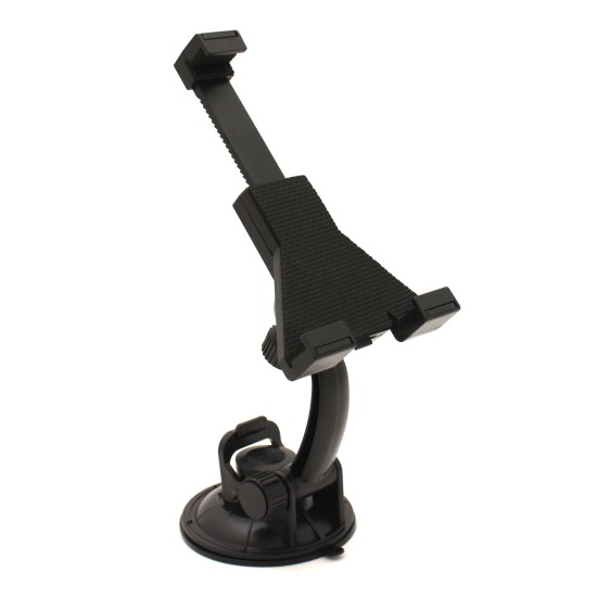 Universal Tablet Car Holder on WIndow (9-19cm) - Melns - Universāls auto loga stiprinājums turētājs planšetēm uz vējstiklu