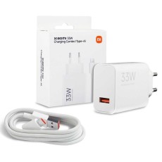 Xiaomi MDY-16-EF USB 33W Fast Charge Tīkla lādētājs ar USB uz Type-C vadu - Balts