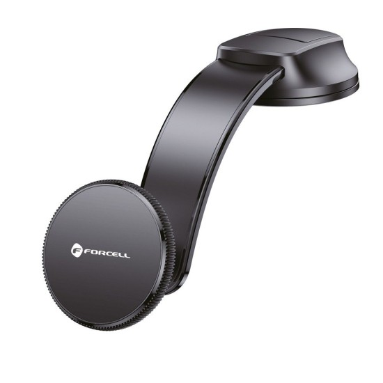 Forcell F-Grip MagFlex Magnetic Phone Holder with MagSafe for Dashboard / Windshield - Melns - Universāls stiprinājums uz automašīnas paneļa vai loga