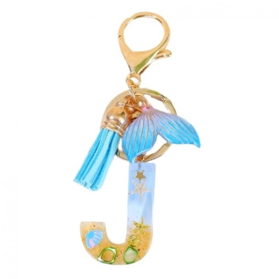 eCarla Marine Seashells Key Ring - J - Piekarināms aksesuārs / Somas piekariņš