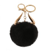 ECarla Pompon Key Ring - Gold