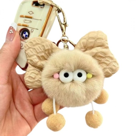 eCarla Sweet the Little Bow Key Ring - Cream - Piekarināms aksesuārs / Somas piekariņš