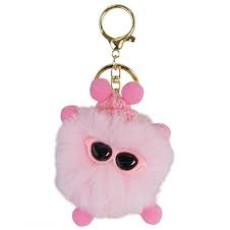 eCarla Pompon with Hat and Glasses Key Ring - Pink - Piekarināms aksesuārs / Somas piekariņš