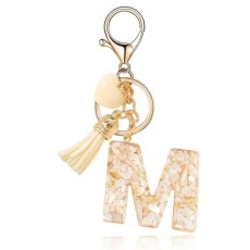 eCarla Pebbles Heart Key Ring - M Gold - Piekarināms aksesuārs / Somas piekariņš