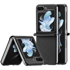 Dux Ducis Bril Case priekš Samsung Galaxy Flip7 5G - Melns - mākslīgās ādas aizmugures apvalks / vāciņš
