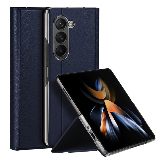 Dux Ducis Bril Case priekš Samsung Galaxy Fold7 5G - Zils - sāniski atverams maciņš