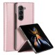 Dux Ducis Bril Case priekš Samsung Galaxy Fold7 5G - Rozā Zelts - sāniski atverams maciņš