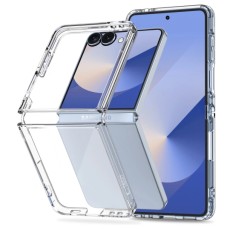 Tech-Protect Flexair Hybrid Back Case priekš Samsung Galaxy Flip7 5G - Caurspīdīgs - silikona-plastikāta aizmugures apvalks
