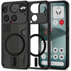 Tech-Protect Magmat Magsafe Back Case priekš Nothing Phone (3a) - Melns - silikona aizmugures apvalks / bampers-vāciņš