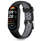Tech-Protect Iconband Air priekš Xiaomi Mi Smart Band 8 / 9 / 10 - Melns / Pelēks - silikona siksniņa viedpulksteņiem
