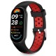 Tech-Protect Iconband Air priekš Xiaomi Mi Smart Band 8 / 9 / 10 - Melns / Sarkans - silikona siksniņa viedpulksteņiem
