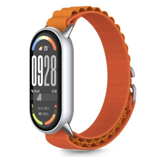 Tech-Protect Nylon Pro priekš Xiaomi Mi Smart Band 8 / 9 / 10 - Oranžs - neilona siksniņa viedpulksteņiem