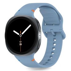 Tech-Protect Silicone Strap priekš Samsung Galaxy Watch 8 (40 / 44mm) / Classic (46mm) - Gaiši Zils - silikona siksniņas (jostas) priekš pulksteņiem