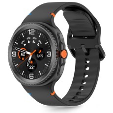 Tech-Protect Silicone Strap priekš Samsung Galaxy Watch 8 (40 / 44mm) / Classic (46mm) - Melns - silikona siksniņas (jostas) priekš pulksteņiem