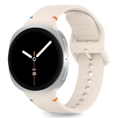 Tech-Protect Silicone Strap priekš Samsung Galaxy Watch 8 (40 / 44mm) / Classic (46mm) - Bēšs - silikona siksniņas (jostas) priekš pulksteņiem