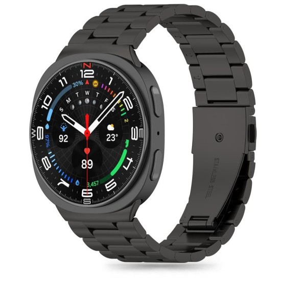 Tech-Protect Stainless Band priekš Samsung Galaxy Watch 8 (40 / 44mm) / Classic (46mm) - Melns - nerūsējošā tērauda siksniņas (jostas) priekš pulksteņiem