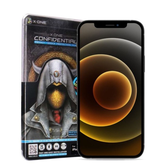 X-One 2.5D Full Glue Extra Strong Privacy Tempered Glass Screen Protector priekš Apple iPhone 16 Pro Max - Melns - Ekrāna Aizsargstikls / Bruņota Stikla Aizsargplēve