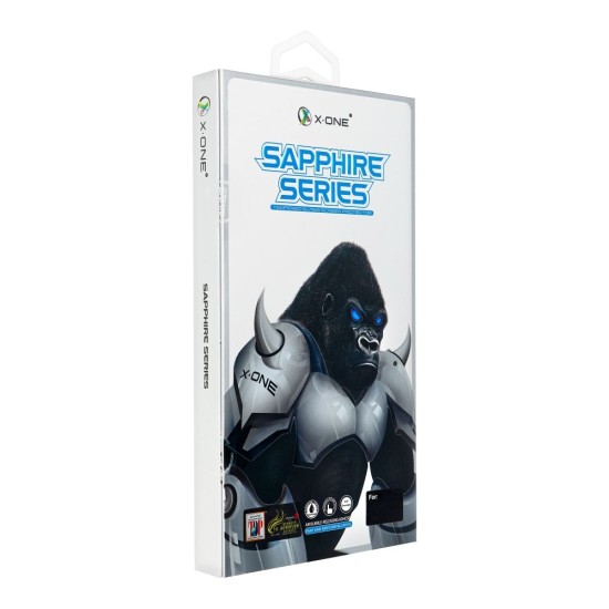 X-One Full Cover Sapphire Extra Hard Tempered Glass sreen protector priekš Apple iPhone 16 Pro - Melns - Ekrāna Aizsargstikls / Bruņota Stikla Aizsargplēve