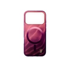 iDeal of Sweden Glitter Glow Back Case with MagSafe priekš Apple iPhone 17 Pro - Cherry Lacquer - silikona-plastikāta aizmugures apvalks / bampers-vāciņš