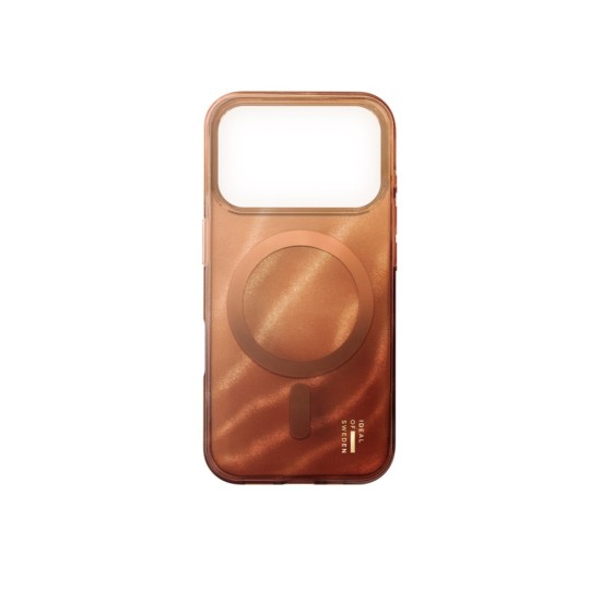 iDeal of Sweden Glitter Glow Back Case with MagSafe priekš Apple iPhone 17 Pro - Mocha Mousse - silikona-plastikāta aizmugures apvalks / bampers-vāciņš