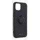 RoarKorea Amber Ring Back Case priekš Samsung Galaxy A52 A525 / A52 5G A526 / A52s 5G A528 - Melns - silikona aizmugures apvalks ar gredzenu / bampers-vāciņš