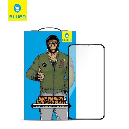 Mr. Monkey 5D Strong HD Full Glue Tempered Glass protector priekš Apple iPhone 17 Air - Melns - Ekrāna Aizsargstikls / Bruņota Stikla Aizsargplēve (Full screen size curved)