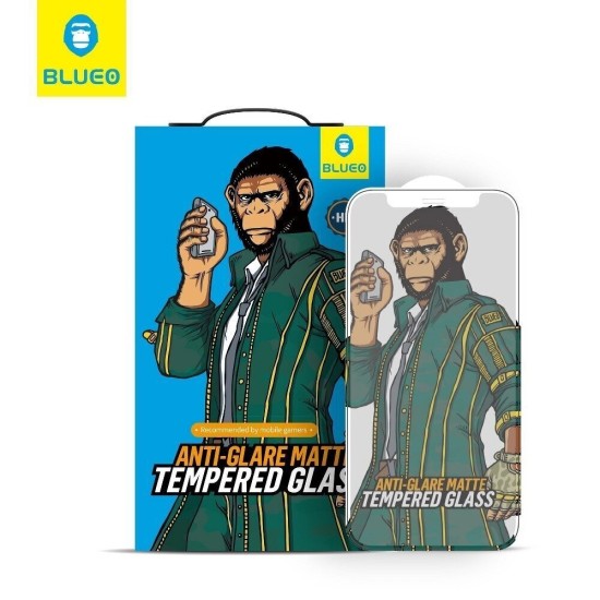 Mr. Monkey 5D Strong Matte Full Glue Tempered Glass protector priekš Apple iPhone 17 - Melns - Ekrāna Aizsargstikls / Bruņota Stikla Aizsargplēve (Full screen size curved)