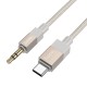 Hoco UPA32A 3.5mm Male to Type-C Stereo Aux Audio cable (length: 1M) - Zelts - audio vads kabelis