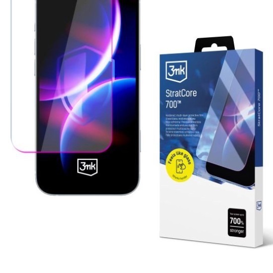 3MK StratCore 700 Hybrid Tempered Glass protector priekš Apple iPhone 16 Pro Max - hibrīds ekrāna aizsargstikls / bruņu stikls