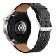 22mm Forcell F-design Eco Leather Watchband Strap - Melns - mākslīgās ādas siksniņas (jostas) priekš pulksteņiem