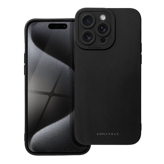 Roar Luna Back Case priekš Samsung Galaxy S25 FE 5G S731 - Melns - silikona aizmugures apvalks / bampers-vāciņš
