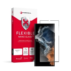Forcell 5D Flexible Nano (Fingerprint Friendly) Tempered Glass (Hot Bending) priekš Samsung Galaxy S25 Ultra 5G S938 - Melns - Ekrāna Aizsargstikls / Bruņota Stikla Aizsargplēve