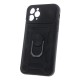 Defender Slide Back Case priekš Apple iPhone 17 Pro - Melns - triecienizturīgs silikona-plastikāta aizmugures apvalks / bampers-vāciņš
