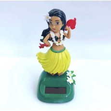 Solar-Powered Car Panel Decoration - Dancing Hawaiian Girl - Design 1 - Automašīnas paneļa dekors - Dejojoša havajiete