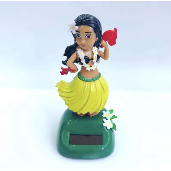 Solar-Powered Car Panel Decoration - Dancing Hawaiian Girl - Design 1 - Automašīnas paneļa dekors - Dejojoša havajiete