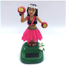 Solar-Powered Car Panel Decoration - Dancing Hawaiian Girl - Design 2 - Automašīnas paneļa dekors - Dejojoša havajiete