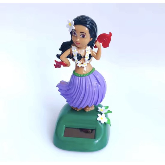 Solar-Powered Car Panel Decoration - Dancing Hawaiian Girl - Design 3 - Automašīnas paneļa dekors - Dejojoša havajiete